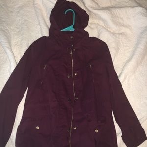 Maroon Cargo Jacket